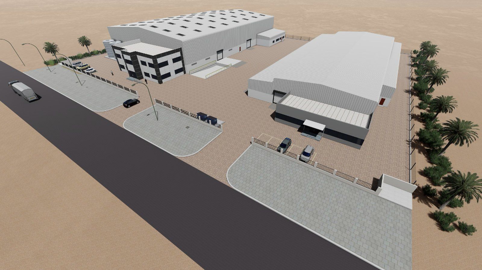 Architectural render of the Europoxy site, street view