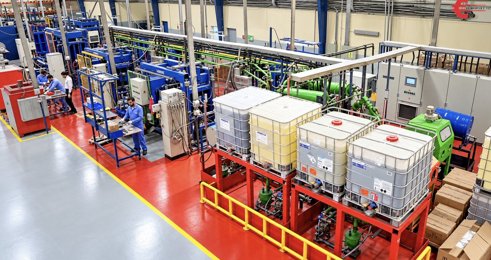 Inside the Europoxy production hall